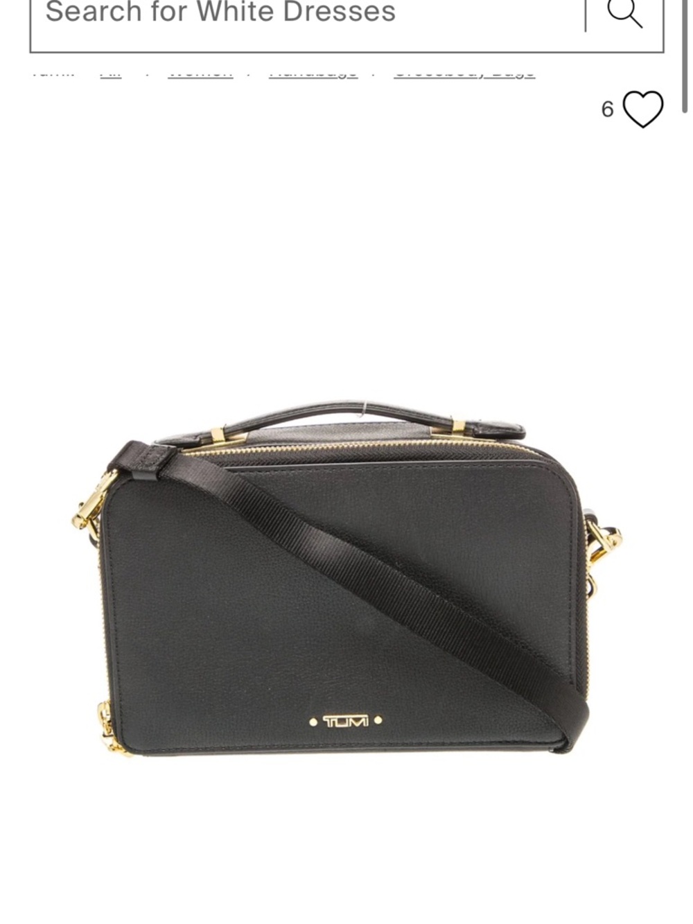 TUMI Leather Crossbody Bag in black - missing the strap - Picture 2 of 6